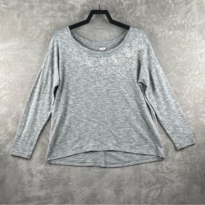 Aerie Long Sleeve Embroidered Top